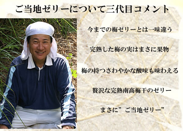 梅干し,梅,青梅,梅肉エキス,紀州南高梅干通販の専門店 - 深見梅店 - 完熟南高梅ゼリー